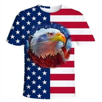 Muška američka dan neovisnosti Okrugli vrat kratkih rukava majica Casual 3D digitalni tisak majica kratkih