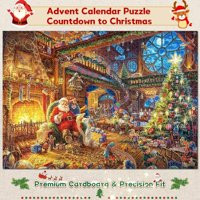 Advent Calendar zagonetke Božićne dane Odbrojavanje kalendara Božićna slagalica u kutijama, a
