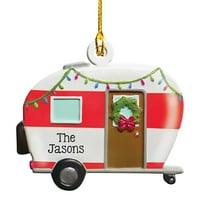 Utoimkio božićni ukrasi Viseći ukras Poklon Proizvod Personalizirani porodični željezni vatrogasno vozilo,