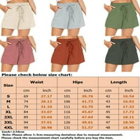 Ženske kratke vruće hlače Solidne boje Ljeto plaža Kratke hlače Kartografski elastični struk Mini pant