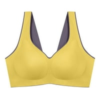 Entyinea Sports Bras za žene Udobne sportske grudnjake u neutralnim bojama Zlato XL