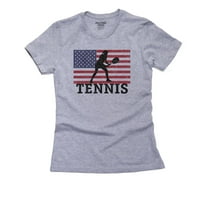 Olimpijski - tenis - vintage zastava - silueta ženska pamučna majica