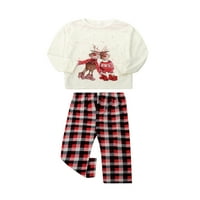 Božićna porodična pidžama, crtani ekran plaćeni uzorak elastični struk roditelj-dječja odjeća