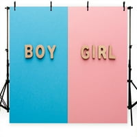 Zidni ukras Plavi i ružičasti poster papir Dječak djevojka novorođenčad Backdrop pozadina za pozadinu za bebe Fotografija, 9 × 6ft