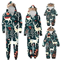 Podudaranje pidžama set za obiteljsko božićno spavanje patentnih patentnih zatvarača sa džepovima za parove i djecu
