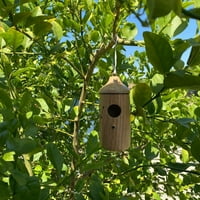 Jzenzero Hummingbird House Bird Houses za vanjsku izdržljive ne mogu se slomiti kreativna drvena viseća ptica za pticu za male ptice Diy ukras za ptice