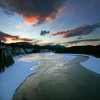 Izlazak sunca preko rijeke Teslin, Yukon Poster Print