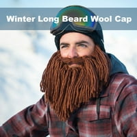 Carevas Funny Winter Viking Long BEARD Wood Lude Muške tople beske kape Pletene kapice za skijanje