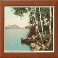 Concordia Bay, Lake George, New York, Scenic Transport Framed Art Print Wall Art Prodano art.com