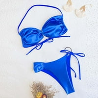 Plus size za kupaće za žene Retro kupaći odijelo zavoj tako push up bikini podstavljene kupaće kostime
