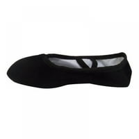 Ženske baletne cipele Stretch platnene plesne papuče Split potplat za djevojke za odrasle crno 7.5