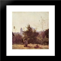 Sjećanja na Pierrefonds uokvirena umjetnička štampa Camille Corot