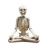 Halloween Yoga Skull Figurice za kreativni kosturni ukras za dekor desktop za kućni festival praznični strah