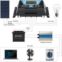 30a Solarni regulator regulator baterije za svjetlo dvostruko kontrole i USB