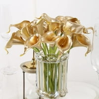 Zukuco umjetno cvijeće Fau Cvijet Real Touch Lažni cvijeće Calla Lily za vjenčanje Bouquet Party Decoortions