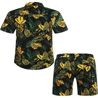 Aunavey muške havajske majice casual gumb s kratkim kratkim kratkim kratkim kratkim kratkim hladnjacima Tropska odijela