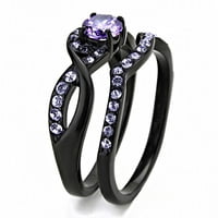 Crni ženski prsten Anillo para mujer y ninos unise dječji prsten od nehrđajućeg čelika sa AAA razredom