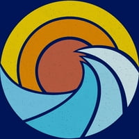 Ocean Sunset Juniors Royal Blue Graphic TEE - Dizajn od strane ljudi s