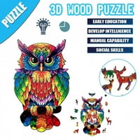 Puzzle igračke sove Drvena puzzle ploča igra Forest Game Puzzle igra za djecu i odrasle