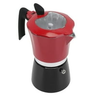 Amonsee Moka lonac, aluminijumski štednjak aparat za kavu s prozirnim poklopcem za putovanja