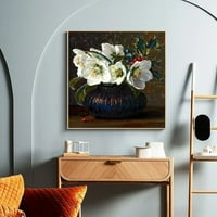Klasično cvijeće Ulje slikanje rastegnuto i uokvireno platnu zidnu umjetnost za dnevni boravak, spavaću