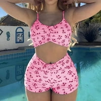 Ženski tankini kupaći kostim Ženski kupaći kostim bokseru Dvodijelni konzervativni cvjetni kamioni za