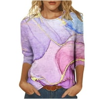 Ženski rukav i bluze Ljetne majice za žene Ležerne prilike cvjetne vrhove Tromjesečni pulover rukavskog