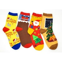 Božićne ženske povremene pamučne čarape Udobne slatke životinjske čarape za djevojke čarape 6-mint Tube