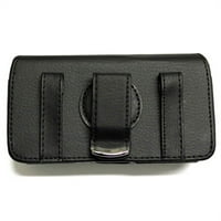 Crna kožna futrola bočna poklopac torbica za torbica za vuču WZN za Alcatel Dawn, Tru - HTC Desire -