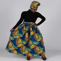Afrička odjeća za ženske suknje s dugim printom s marama Maxi suknje za suknje za gležnju WY268