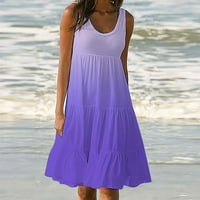 Frostluinai ljetna štedna čista za čišćenje ljetnih haljina za žene plus veličina haljina casual t majica Sunderss Cover UPS Holiday Solid Color Party Beach haljina