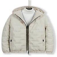 GLONME JAKNA Čvrsta jakna za muške obične vanjske kapute Ležerne prilike sa prednjim zatvaračem Siva 2xL