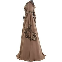 Corashan Fashion Ženska haljina, ženska vintagena duljina podne duljine gotičke haljine, haljine za žene