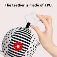 Beba plišana igračka, igračke za bebe 0- mjeseci, punjena životinja multi senzorna igračka s teetherom,