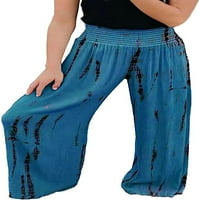 Dabuliu široke noge duge ravne pantalone za ruševine za žene u visokim strukom Ležerne prilike labave meke ljetne pantalone