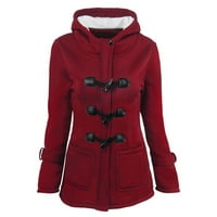 Simplmasygeni jakne za kaput za čišćenje žena Žene Solid Color Horne Gumbi Cardigan podstavljeni kaput