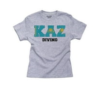 Kazahstan ronjenje - Olimpijske igre - Rio - Pamučna majica za zastavu Djevojke Siva majica