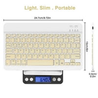 U lagana ergonomska tastatura sa pozadinskim RGB svjetlom, višestrukim tankom punjivom tipkovnicom Bluetooth
