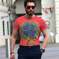 Fanxing brisanje ponude Zelena majica Muški kratki rukav Dnevni bluza St.Patrick's Dnevna bluza Labavi