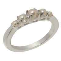 Britanci napravili 14k bijeli zlatni kulturni prsten od ženskih žena - Opcije veličine - Veličina 8.25