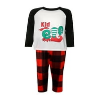 Božićna porodica pidžamas set pisma ELF tiskane vrhove + duge hlače