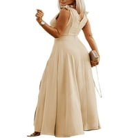 Enjiwell ženske čipke za up kaiševe bljeskalice čvrstote boje elegantne retro koktel haljina