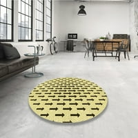 Ahgly Company u zatvorenom okruglom uzorkovima sunca žute prostirke, 8 'krug