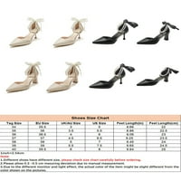 TAMIES D'Orsay pumpe istaknute petu Sandald Chunky haljina Sandal luk Stiletto potpetice Ženske cipele za gležnjače Pearl Beige Chunky 5.5