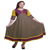 Bimba Classic ispisala indijsku kurtisu tuniku duga haljina Anarkali za žene