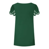 Njoeus prevelike majice za žene Ženske vrhove Dressy Ležerne prilike kratkih rukava Dan neovisnosti V-izrez Dan tiskanih vrhova Majice Ležerna bluza u obliku čipke Vreće odjeću na klirensu