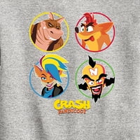 Crash Bandicoot - Grupa od sudara - Toddler i omladinstvena posada Fleece dukserica