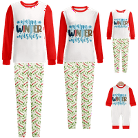 Porodična božićna pidžama Set za spavanje za spavanje Božićni bivol plastirani prugastim veličinama