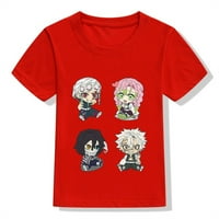 Popularni anime Demon ubojica tiskana majica Dječak Djevojka Ljetni pamučni okrugli vrat Majica Funny