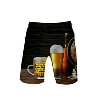 Muški smiješni ispis ljetne kratke hlače za odmor za odmor na plaži Kratki labavi brzi suhi sport kupajućim